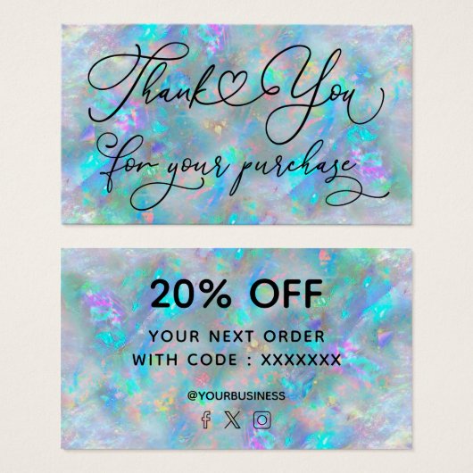 merci pour votre achat opale bleue (Devant & derrière)