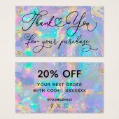 merci pour votre achat opale violette (Devant & derrière)