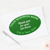Merci pour votre achat sur Sticker Ovale Vert (Enveloppe)