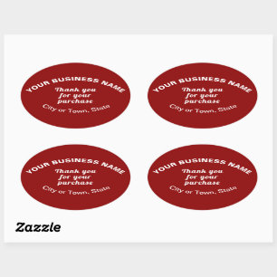 Merci pour votre achat sur Sticker rouge ovale