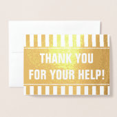 "MERCI POUR VOTRE AIDE !" Carte de voeux (Devant avec enveloppe)