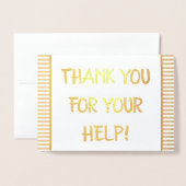 "MERCI POUR VOTRE AIDE !" Carte de voeux (Devant avec enveloppe)