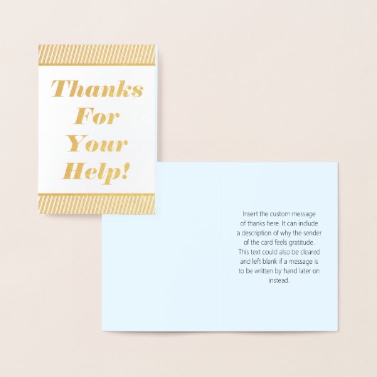 "Merci Pour Votre Aide !" Carte de vœux (Affichage)