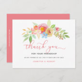 Merci pour votre amitié feuilles verts (Devant / Derrière)