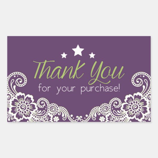 Merci pour votre autocollant d'achat (Devant)