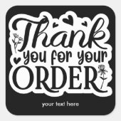 Merci pour votre autocollant de commande (Devant)
