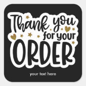 Merci pour votre autocollant de commande (Devant)