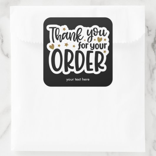 Merci pour votre autocollant de commande (Sac)