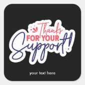 Merci pour votre autocollant de support (Devant)