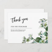 Merci Pour Votre Carte De Commande, Business Merci (Devant / Derrière)