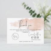 Merci pour votre carte de commande. Petite carte d (Debout devant)