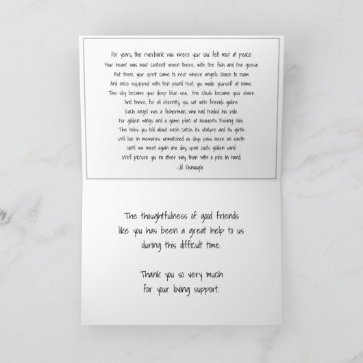 Merci pour votre carte de note pliée (Intérieur)