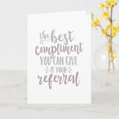 Merci pour votre carte de recommandation (Fleur jaune)