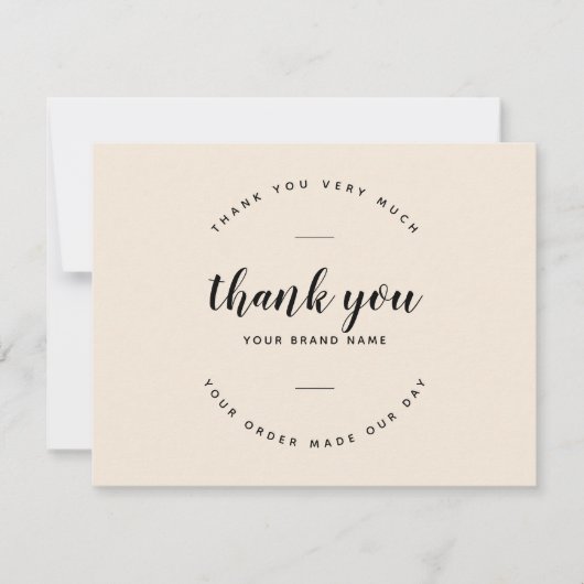 Merci pour votre carte de support (Devant)