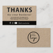 Merci Pour Votre Carte de visite (Devant / Derrière)