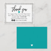 Merci Pour Votre Carte de visite Code Coupon De Co (Devant / Derrière)