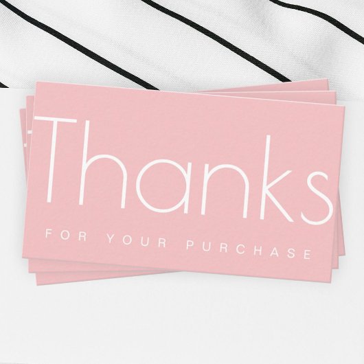 Merci pour votre Carte de visite rose achat