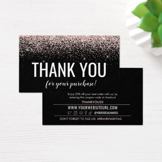 Merci Pour Votre Carte D'Insertion De Remise D'Ach (Bureau)