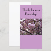 Merci pour votre carte photo d'amitié (Devant / Derrière)