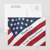 Merci pour votre carte postale Forces armées de se (Devant / Derrière)