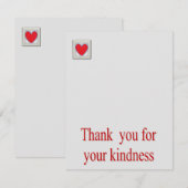 Merci Pour Votre Coeur Rouge Génial (Devant / Derrière)