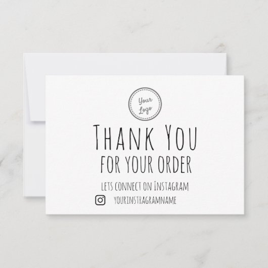Merci pour votre commande | Ajoutez votre logo (Devant)