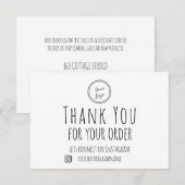 Merci pour votre commande | Ajoutez votre logo (Devant / Derrière)