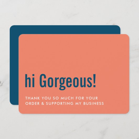 MERCI POUR VOTRE COMMANDE amusant insérer marine o (Devant / Derrière)