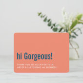 MERCI POUR VOTRE COMMANDE amusant insérer marine o (Debout devant)