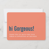 MERCI POUR VOTRE COMMANDE amusant insérer marine o (Devant)