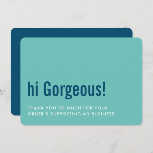 MERCI POUR VOTRE COMMANDE amusant insérer menthe m (Devant / Derrière)