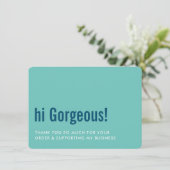 MERCI POUR VOTRE COMMANDE amusant insérer menthe m (Debout devant)