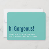 MERCI POUR VOTRE COMMANDE amusant insérer menthe m (Devant)