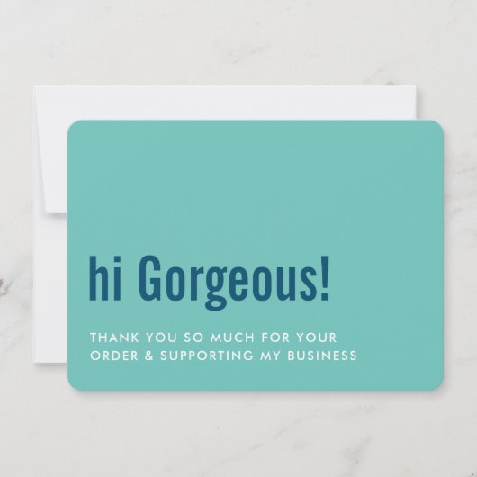 MERCI POUR VOTRE COMMANDE amusant insérer menthe m (Devant)