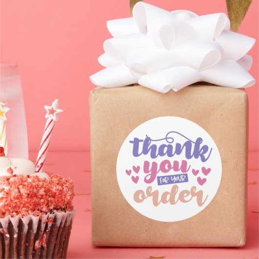 Merci pour votre commande - Autocollant pour petit (Fête)