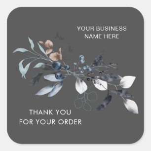 Merci pour votre commande carré floral autocollant