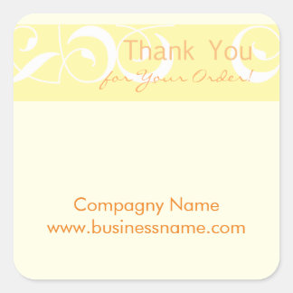 Merci pour votre commande Corporate Yellow Sticker