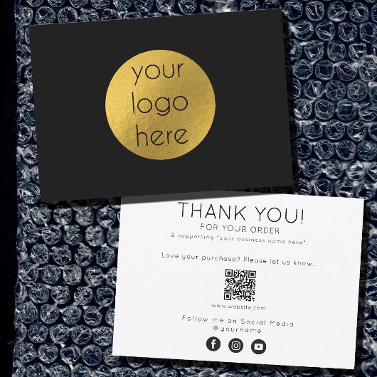 Merci Pour Votre Commande D'Achat Noir