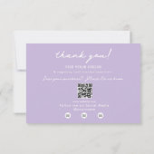Merci pour votre commande de carte violette pour l (Dos)