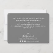 MERCI POUR VOTRE COMMANDE fun insérer gris gris (Dos)