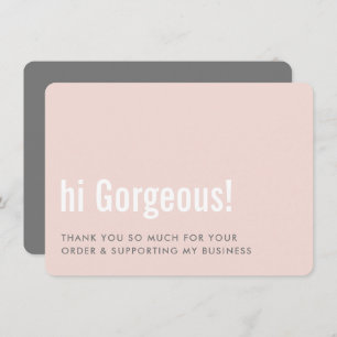 MERCI POUR VOTRE COMMANDE fun insérer rose gris