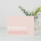 MERCI POUR VOTRE COMMANDE fun insert rose orange (Debout devant)