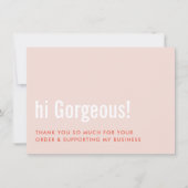 MERCI POUR VOTRE COMMANDE fun insert rose orange (Devant)