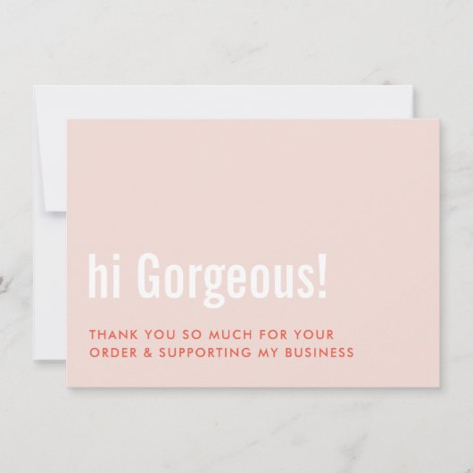 MERCI POUR VOTRE COMMANDE fun insert rose orange (Devant)