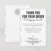 MERCI POUR VOTRE COMMANDE glam insérer des taches  (Devant / Derrière)