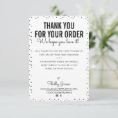 MERCI POUR VOTRE COMMANDE glam insérer des taches  (Debout devant)