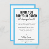 MERCI POUR VOTRE COMMANDE glam insérer moderne aqu (Devant / Derrière)