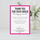 MERCI POUR VOTRE COMMANDE glam insérer rose modern (Debout devant)