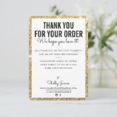 MERCI POUR VOTRE COMMANDE glam insert paillettes o (Debout devant)