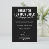 MERCI POUR VOTRE COMMANDE insérer encre blanche mo (Debout devant)